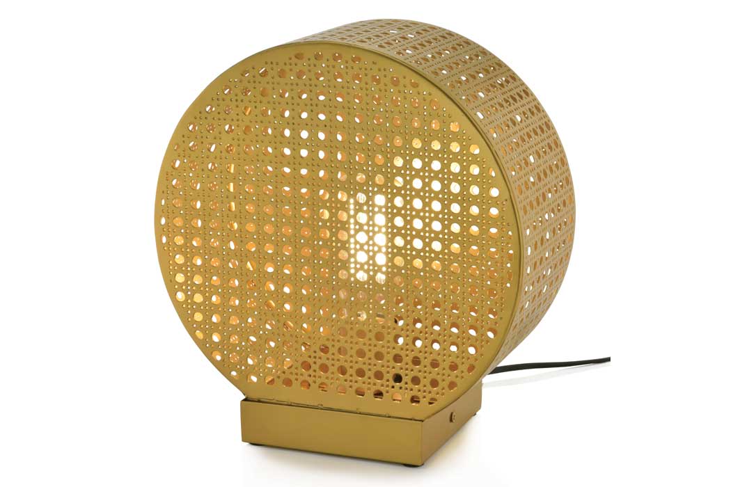 Round rattan table lamp online